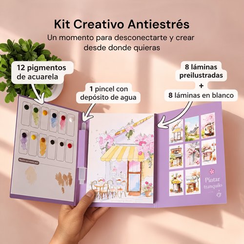 Kit Creativo de Acuarela Antiestrés