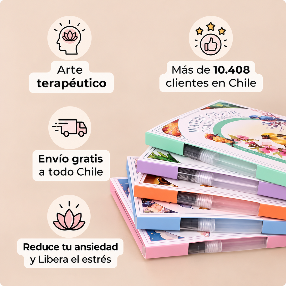 Kit Creativo de Acuarela Antiestrés