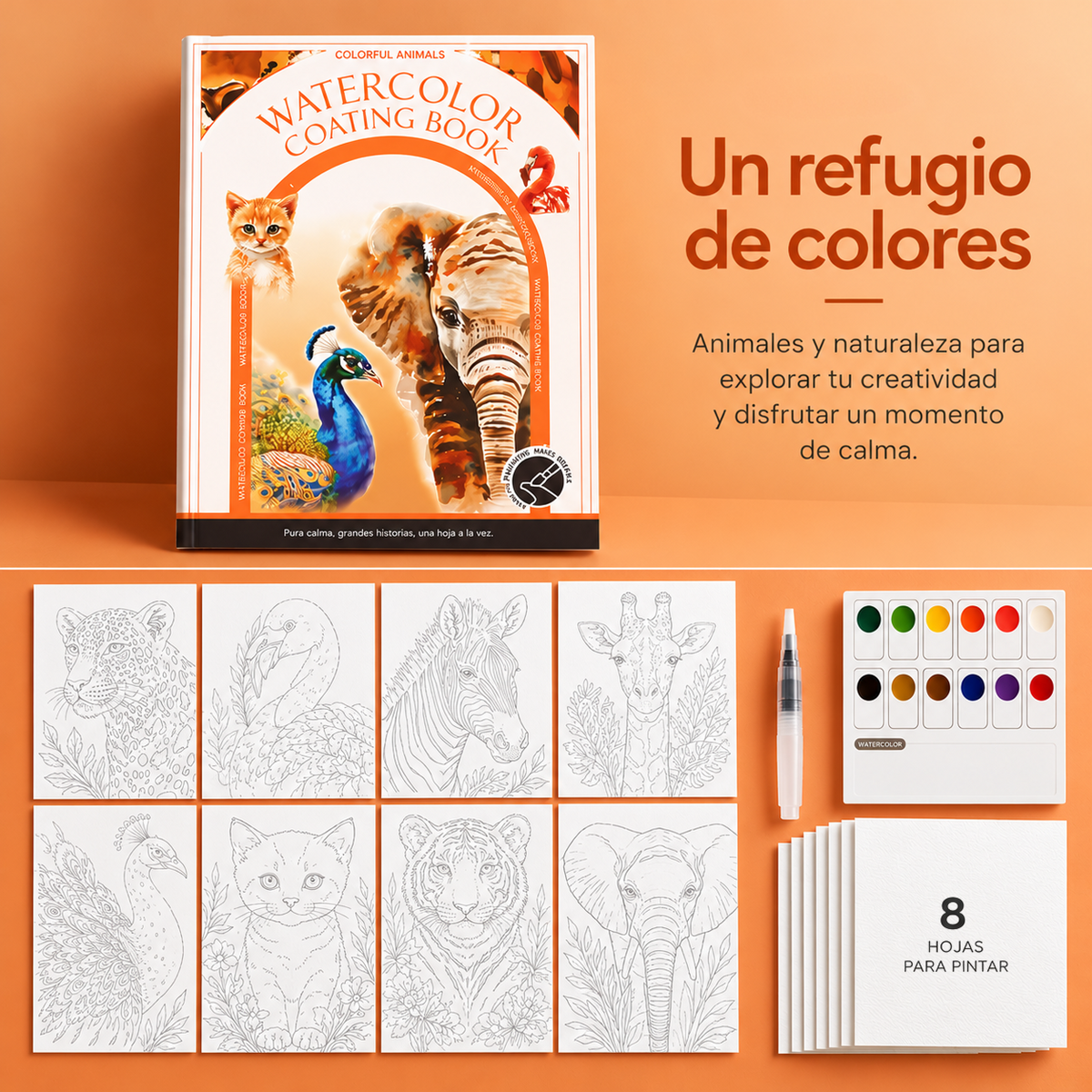 Kit Creativo de Acuarela Antiestrés