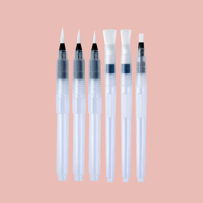 Set de 6 Pinceles Recargables con Agua para Acuarela